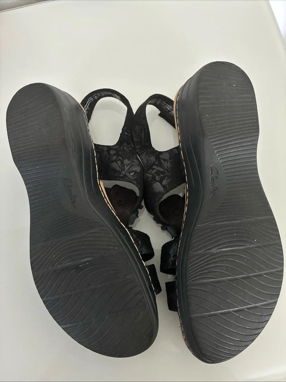 Clarks Merliah Sheryl Black Floral Slingback Sandals Women's US Size 11 - Picture 5 of 5